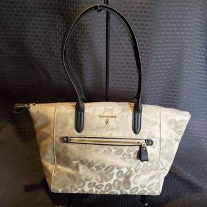 MK Kelsey Md Nylon Tote - Truffle Leopard NWT